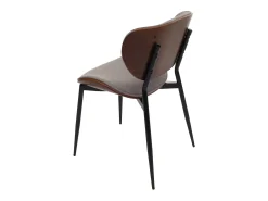 Silla de comedor MCW-O45 (juego de 6), aspecto nogal, gris claro