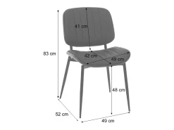 Silla de comedor MCW-O44 (set de 2), natural, vintage marrón