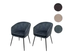 Silla de comedor MCW-O28 (set de 2), azul