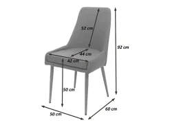 Silla de comedor MCW-O27 (set de 2), beige