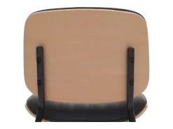 Silla de comedor MCW-O44 (set de 2), natural, gris oscuro
