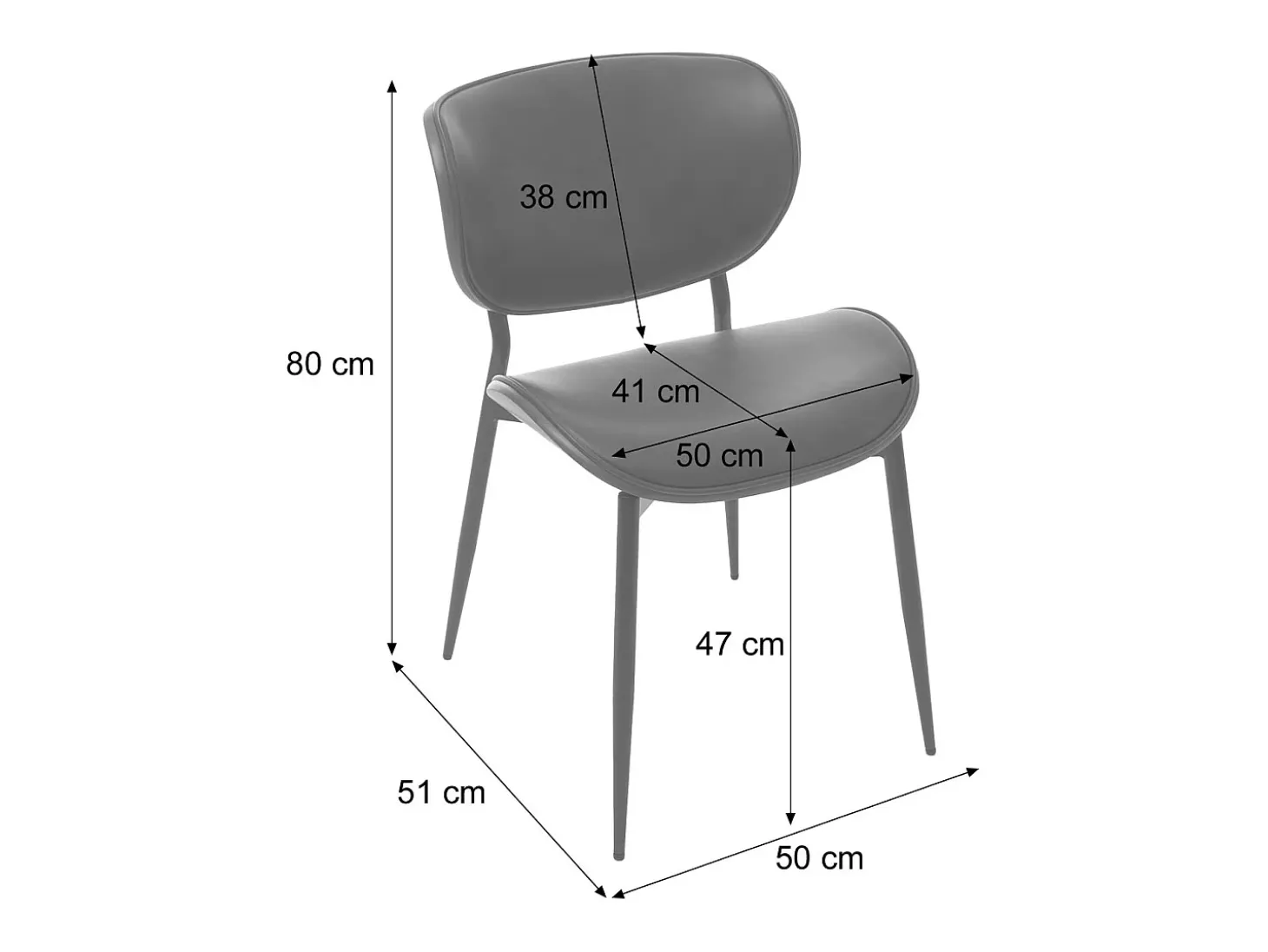 Silla de comedor MCW-O45 (set de 2), natural, marrón vintage