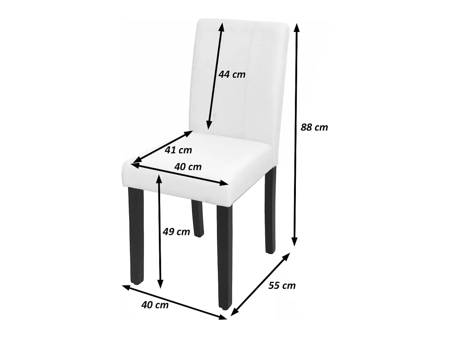 Silla de comedor MCW-O65d (juego de 2), marrón