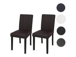 Silla de comedor MCW-O65d (juego de 2), marrón