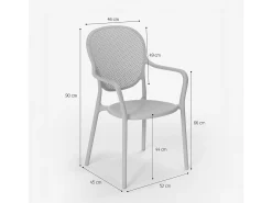 Silla de comedor moderna para bar, restaurante y cocina al aire libre en polipropileno Clara - Verde oscuro