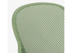 Silla de comedor moderna para bar, restaurante y cocina al aire libre en polipropileno Clara - Verde oscuro