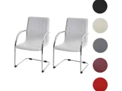 Silla de comedor Perm (set de 2), blanco