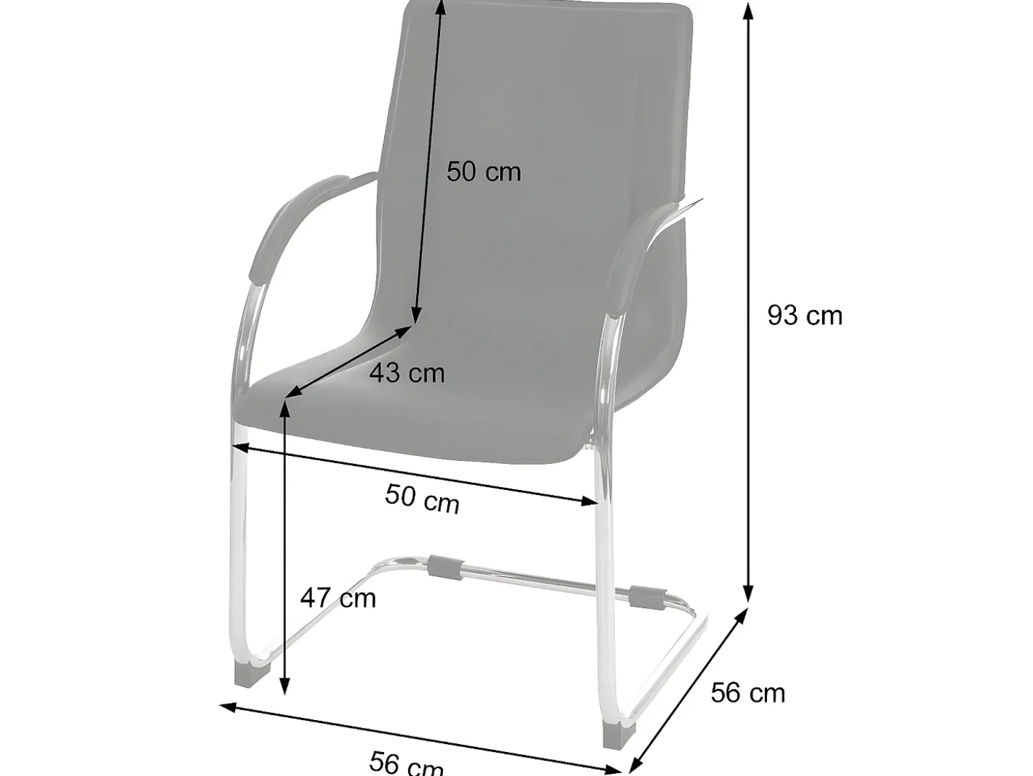 Silla de comedor Perm (set de 2), negro