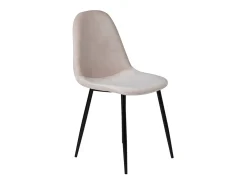 Silla de comedor Polar terciopelo beige.