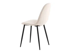 Silla de comedor Polar terciopelo beige.