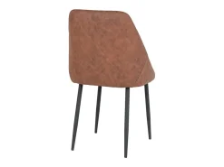 Silla de comedor Porto en PU marrón efecto vintage