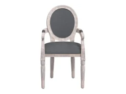 Silla de comedor tela gris oscuro 54x56x96,5 cm