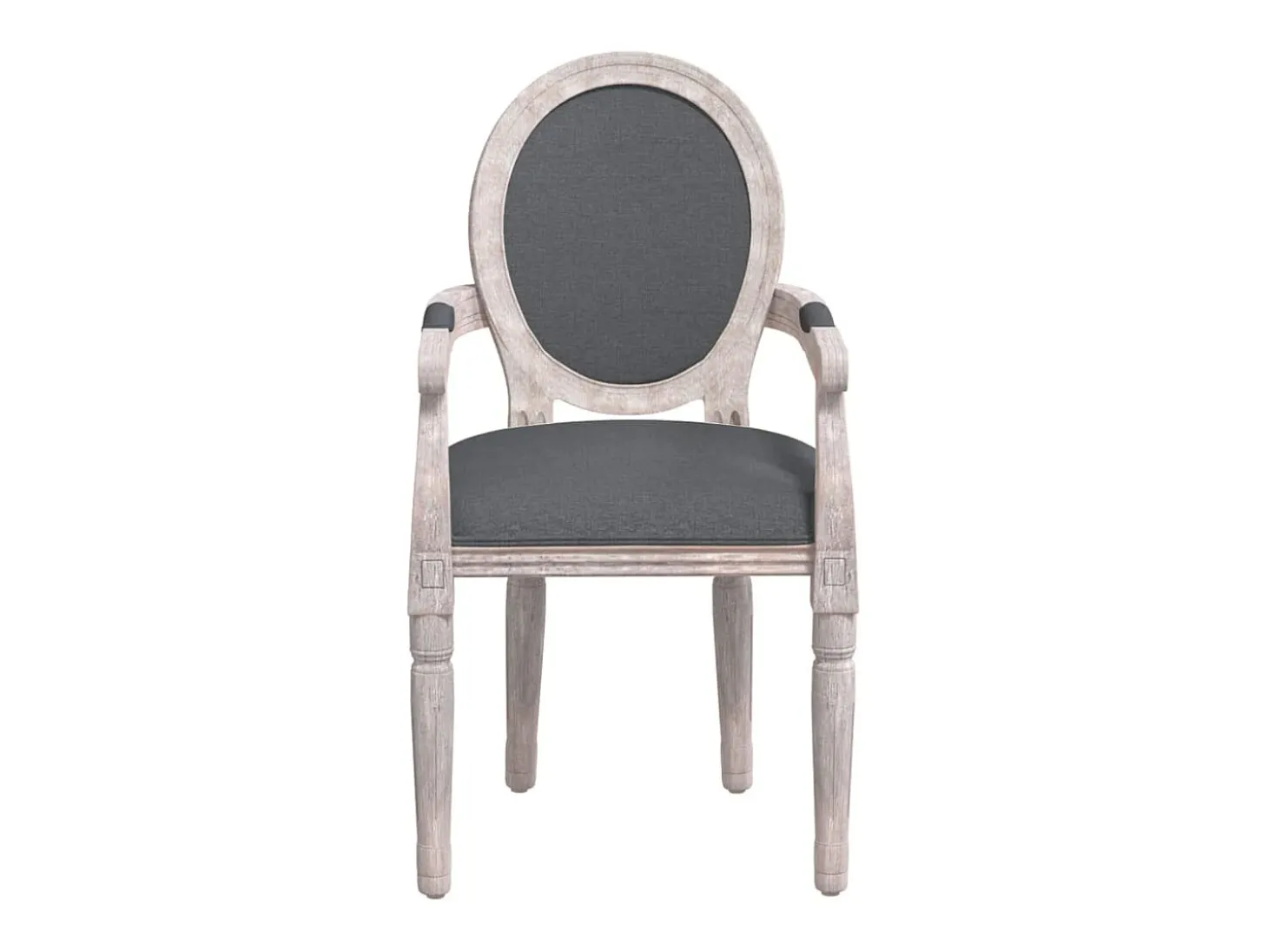 Silla de comedor tela gris oscuro 54x56x96,5 cm