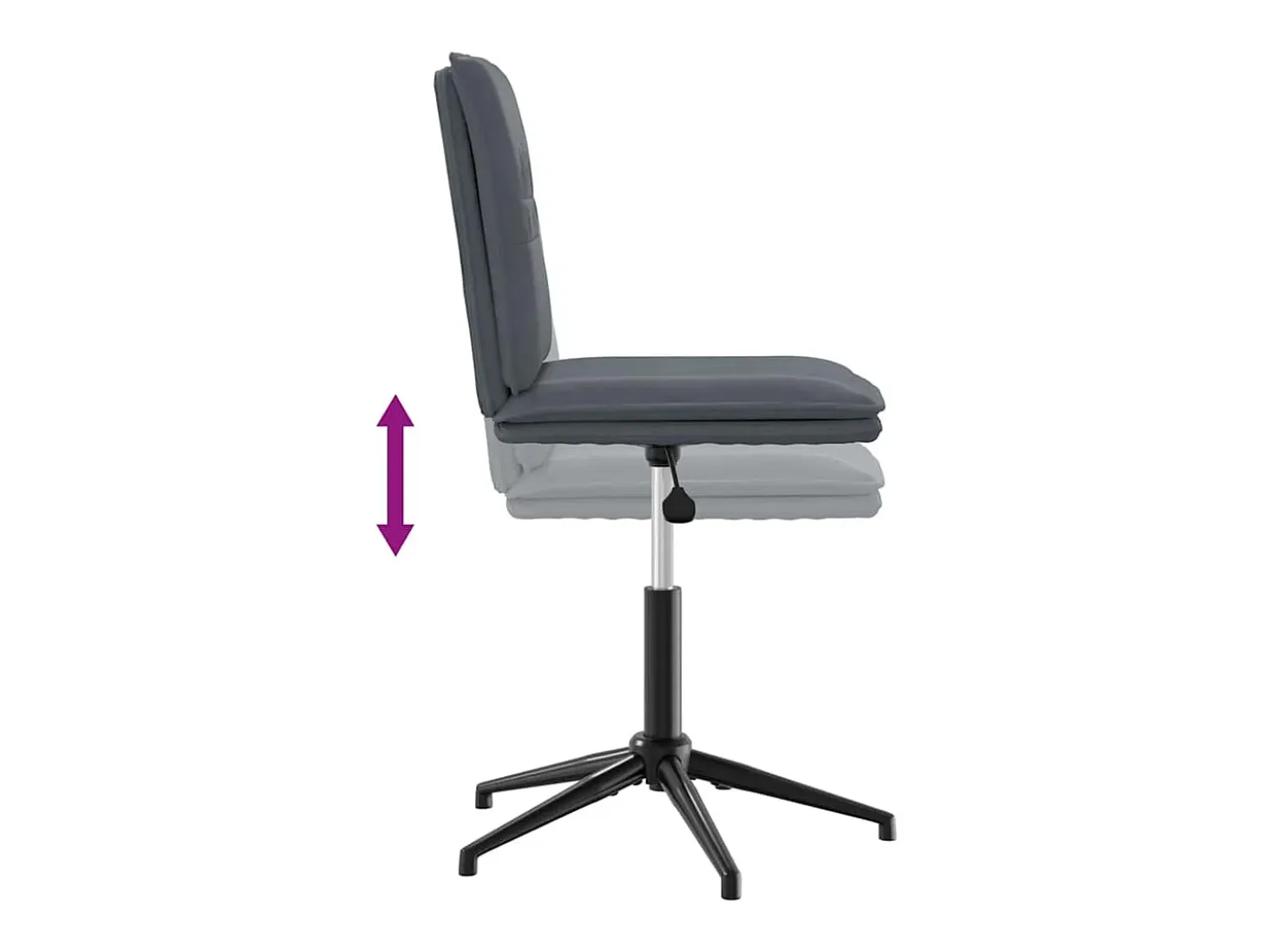 Silla de comedor terciopelo gris oscuro