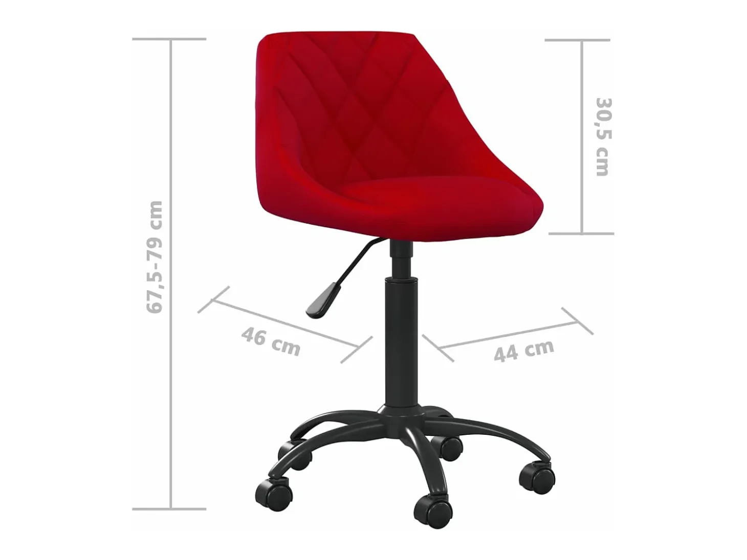Silla de comedor terciopelo rojo tinto
