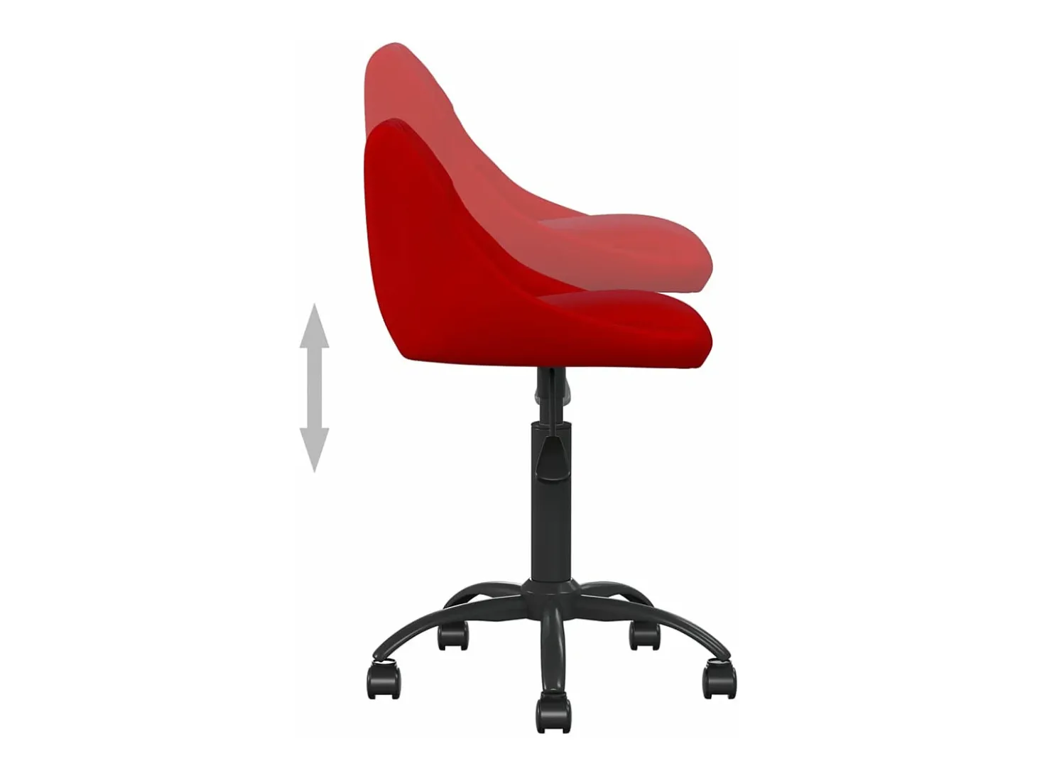 Silla de comedor terciopelo rojo tinto