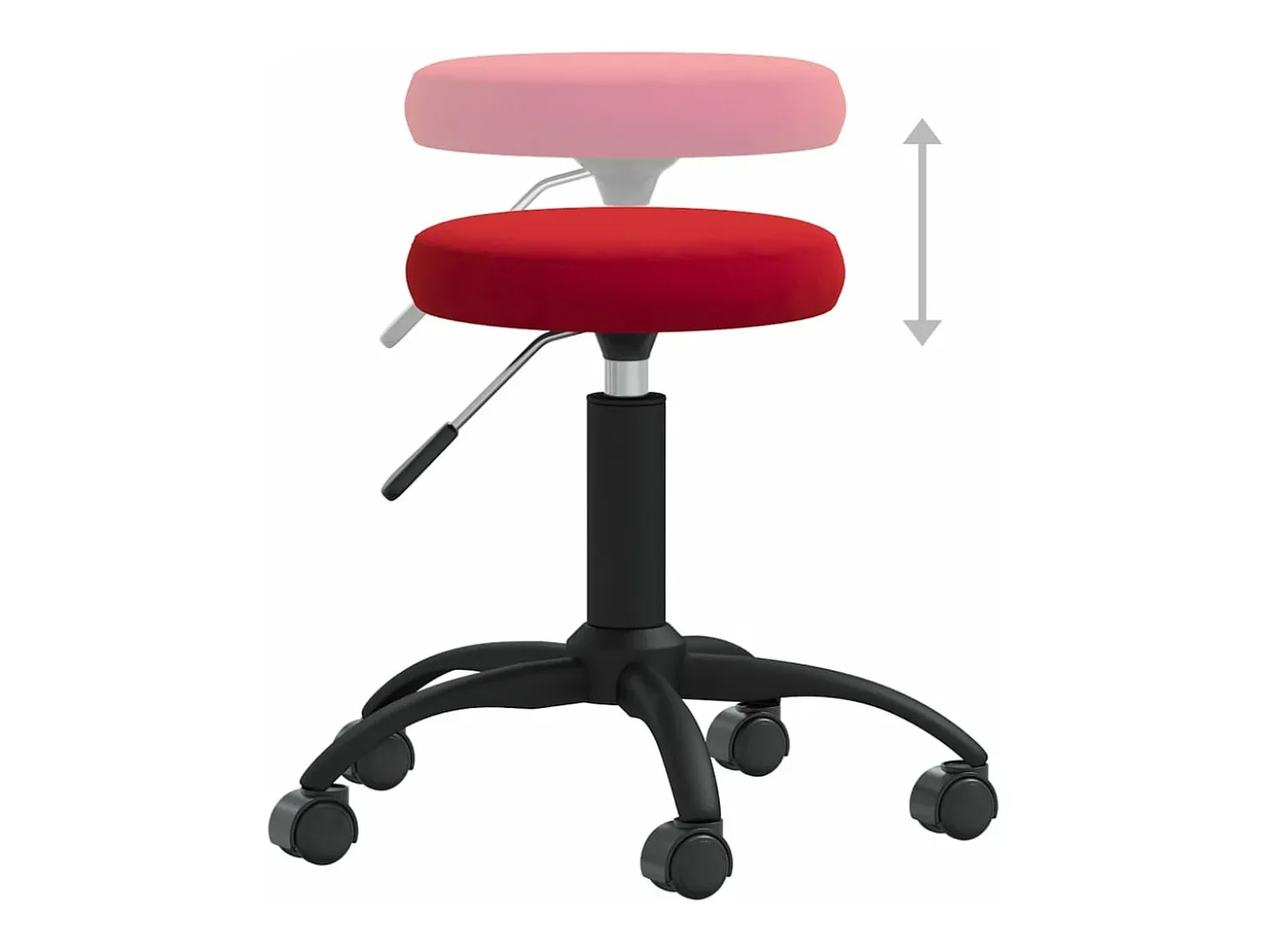 Silla de comedor terciopelo rojo tinto