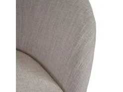 Silla de comedor Vaasa T633, textil, crema/gris