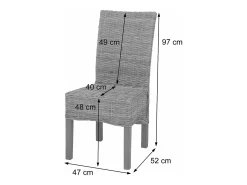 Silla de comedor Var (juego de 6), con cojín de asiento