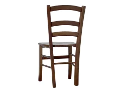 Silla de comedor Venice con asiento de madera maciza de nogal oscuro