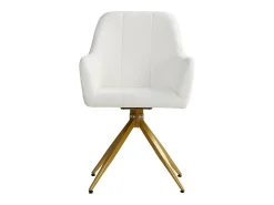 Silla de comedor 56x86x60 cm beige moderna sillón huevo bouclé