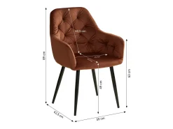 Silla de comedor 59x89x62,5 cm Marrón Eames