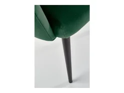 Silla de concha de terciopelo verde Amboise