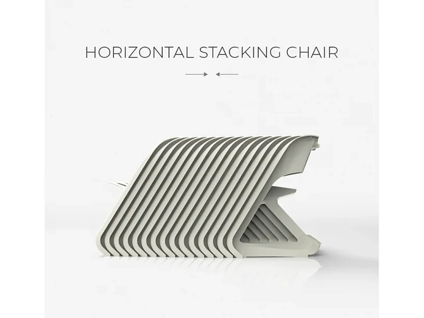 Silla de diseño apilable para bares, fiestas y eventos públicos plástico Nest - Beige