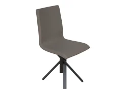 Silla de diseño Artemis en piel sintética con patas entrelazadas antracita-Color Blanco