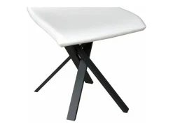 Silla de diseño Artemis en piel sintética con patas entrelazadas antracita-Color Blanco
