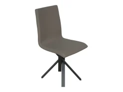 Silla de diseño Artemis en piel sintética con patas entrelazadas antracita-Color Gris antracita