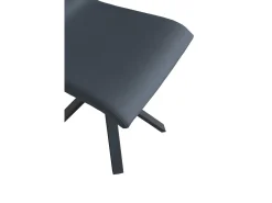 Silla de diseño Artemis en piel sintética con patas entrelazadas antracita-Color Gris antracita