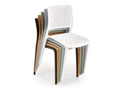 Silla de diseño de polipropileno naranja claro Samba