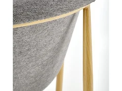 Silla de diseño de tela gris Norma
