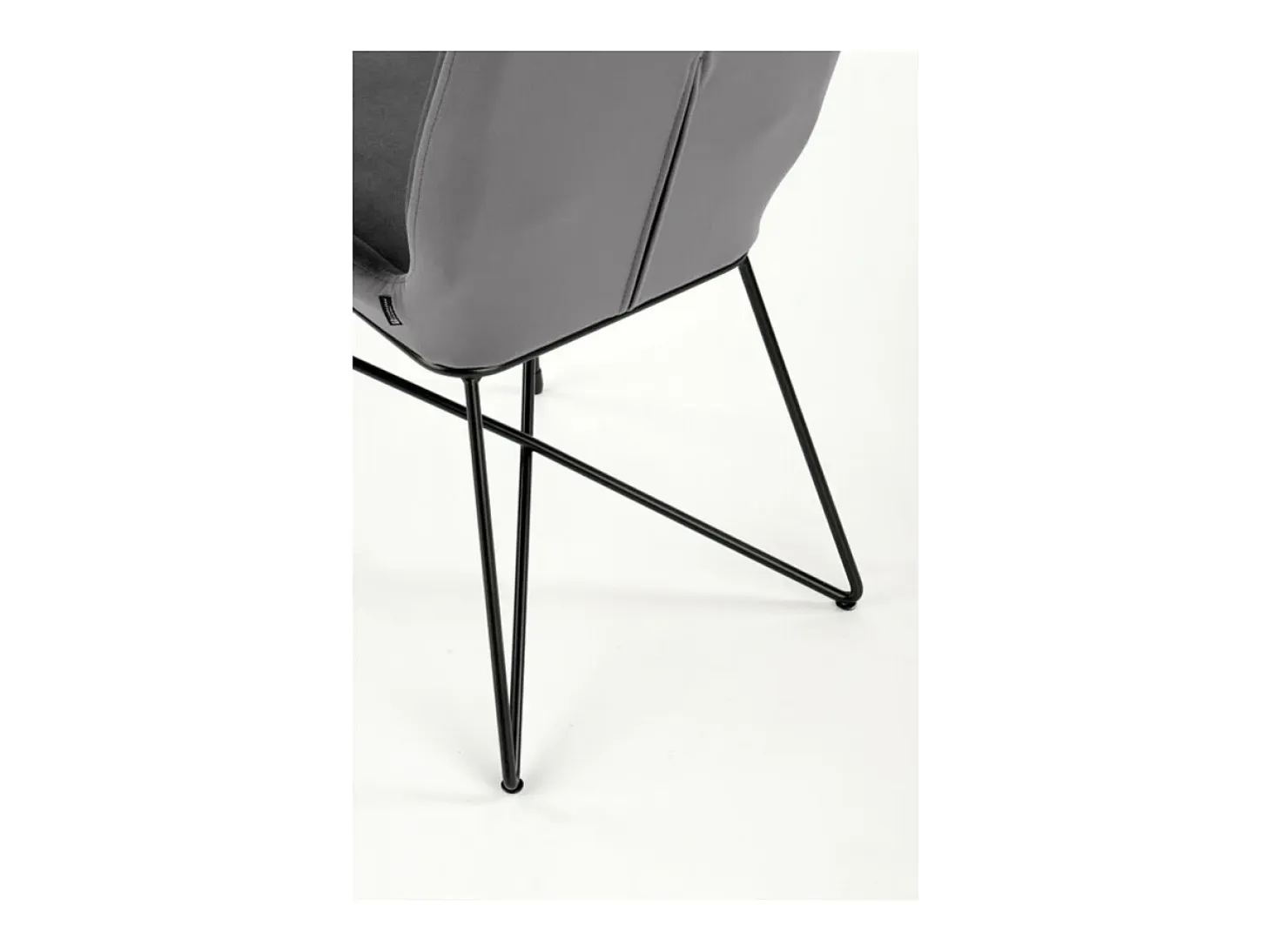 Silla de diseño de terciopelo gris AYA2