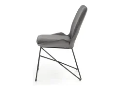Silla de diseño de terciopelo gris AYA2