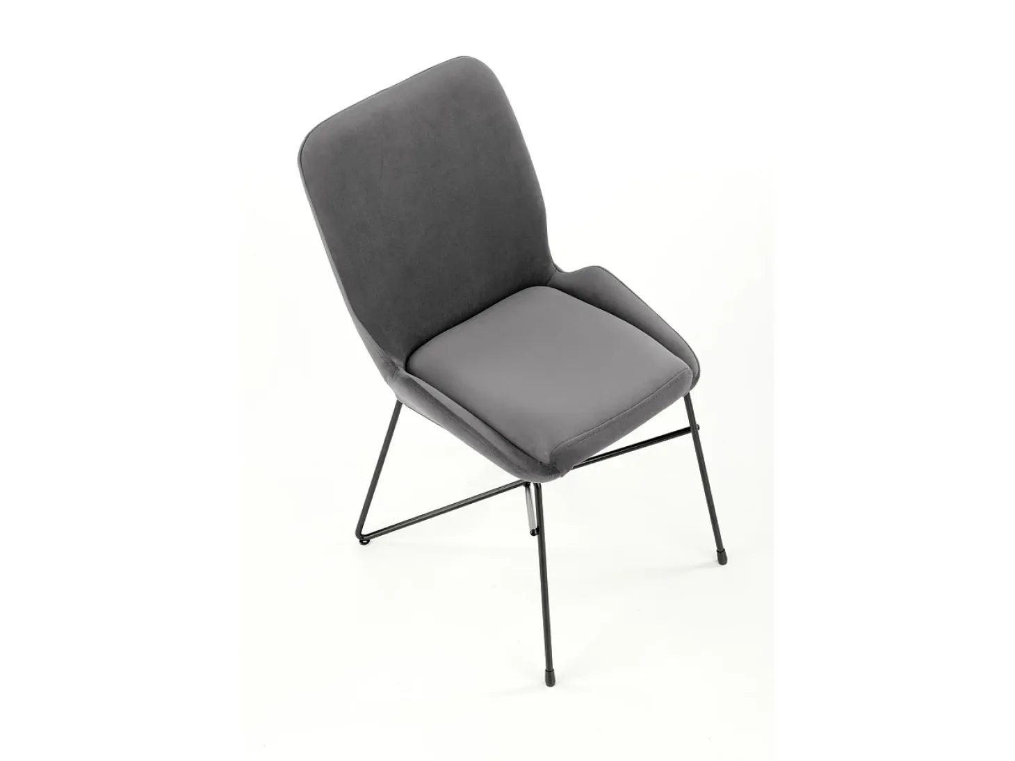 Silla de diseño de terciopelo gris AYA2