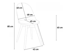 Silla de diseño escandinavo de madera con cojín cocina comedor Bib Nordica - Rojo