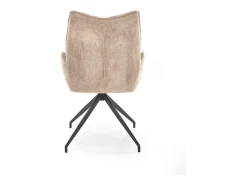 Silla de diseño giratoria de tela beige Nadia