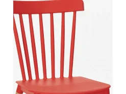 Silla de diseño moderno en restaurante al aire libre de cocina de madera de polipropileno Lys - Rojo