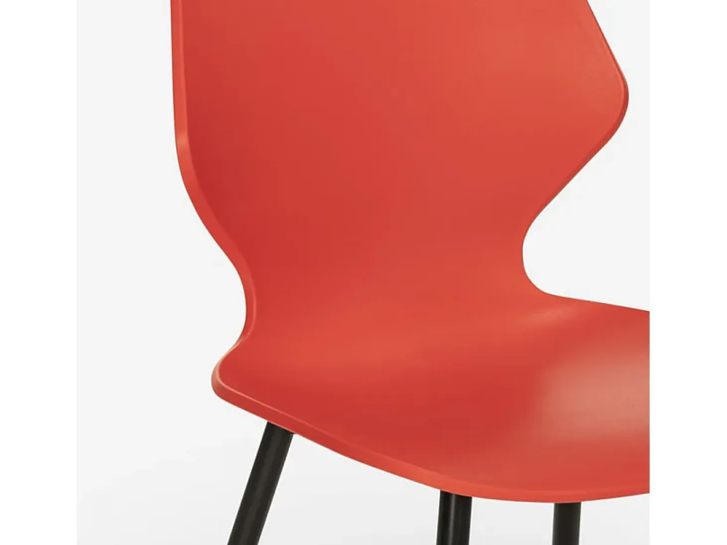 Silla de diseño moderno metal polipropileno restaurante comedor Ladysmith - Rojo