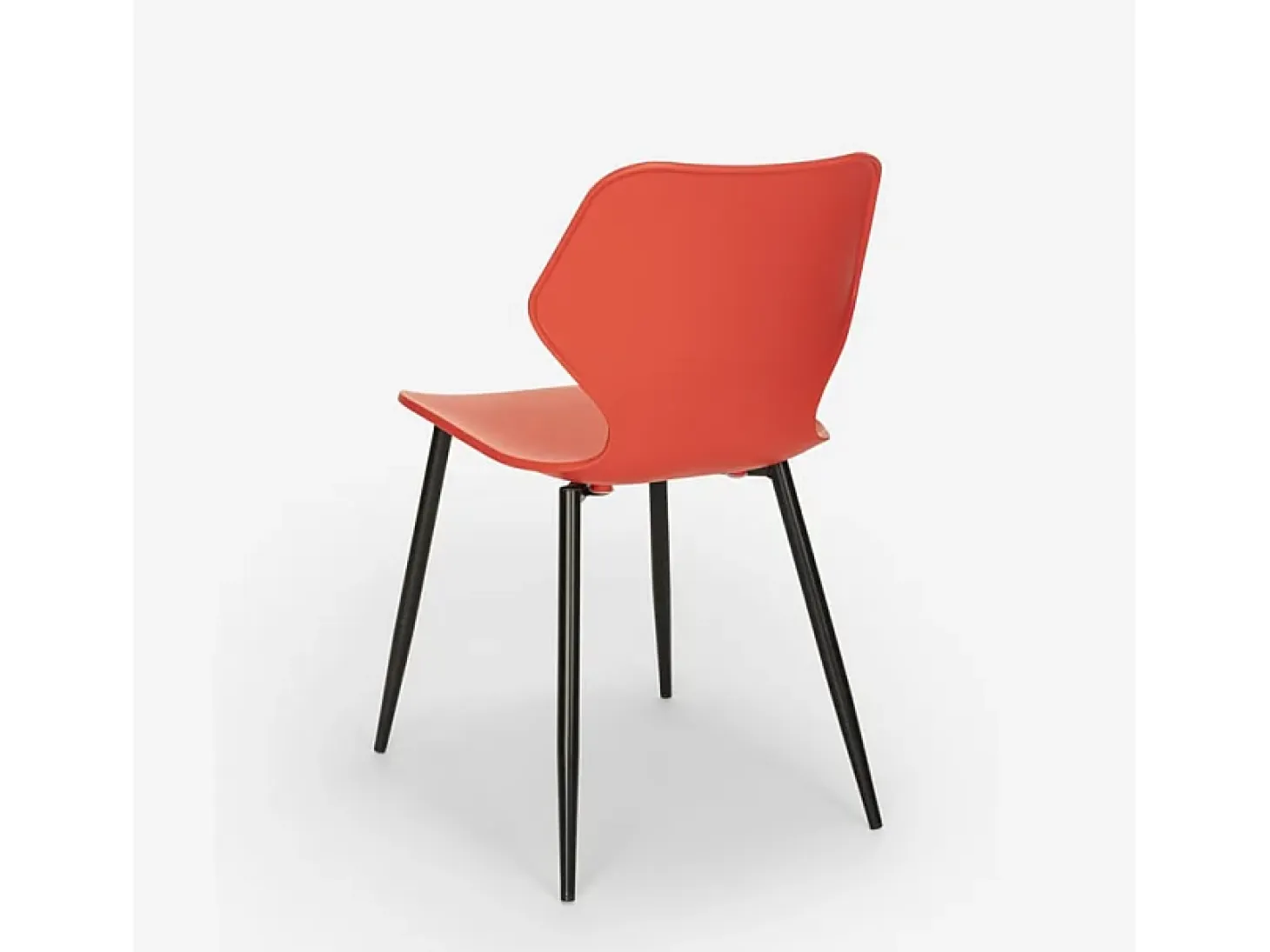 Silla de diseño moderno metal polipropileno restaurante comedor Ladysmith - Rojo