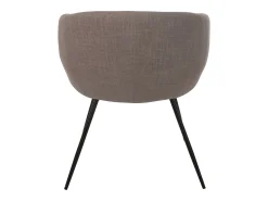Silla de diseño WALES: comodidad moderna en tela y metal negro-Color Marrón claro