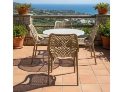 Silla de exterior Garona Light taupé 82x51x60 cm