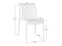 Silla de exterior Iside de plástico resistente, confort premium en color blanco