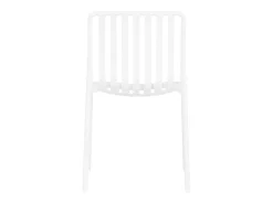 Silla de exterior Iside de plástico resistente, confort premium en color blanco