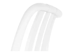 Silla de exterior Iside de plástico resistente, confort premium en color blanco