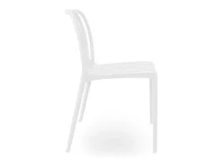 Silla de exterior Iside de plástico resistente, confort premium en color blanco