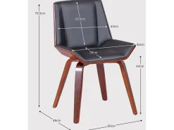 Silla de madera de arce clara con cojín de polipiel - Nordic S - Blanco