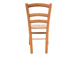 Silla de madera de Venecia con asiento de madera maciza de cerezo